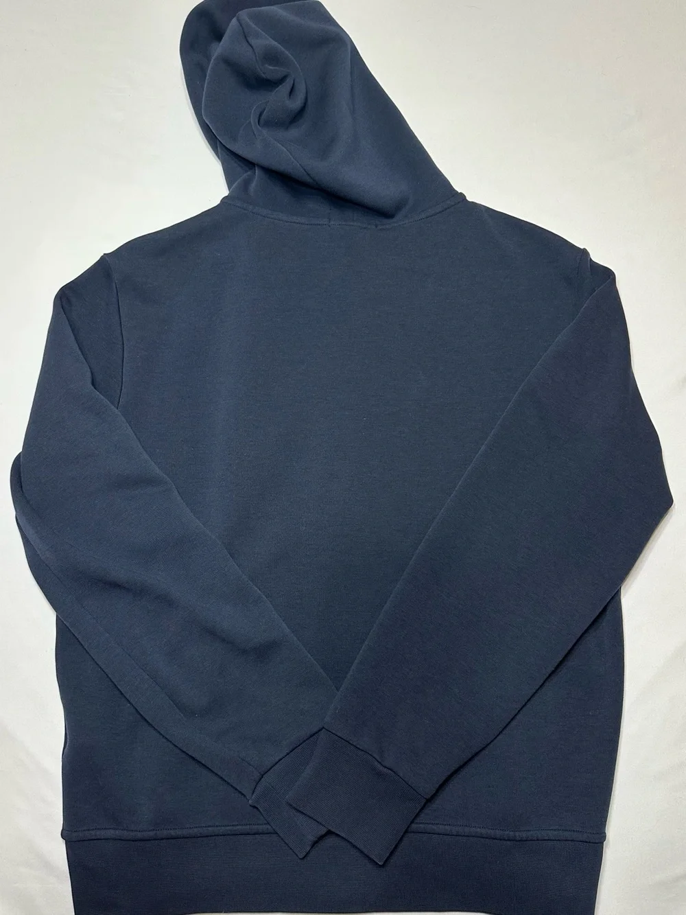 Polo Ralph Lauren Double-Knit Full-Zip Hoodie Navy Blue Size M Classic Pony